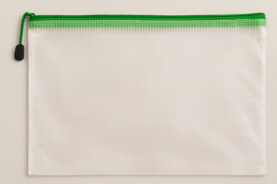 Image de Pochette fourre-tout  29 x 38cm avec fermeture verte