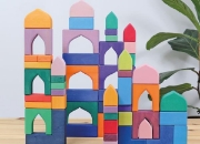 Image de Grimm’s – Blocs de construction bois 1001 Nuits – château – set de 54