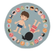 Image de Tapis rond éducatif corps humain