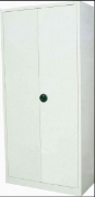 Image de Armoire métallique portes battantes grise, ht. 195 cm