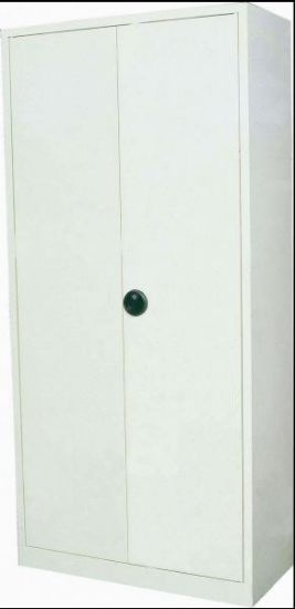Image de Armoire métallique portes battantes grise, ht. 195 cm