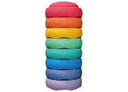 Image de Blocs sensoriels empilables arc-en-ciel grand set de 8