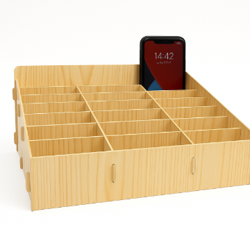 Agrandir l'image de Boîte de rangement 24 mini casiers avec séparateurs Image de Boîte de rangement 24 mini casiers avec séparateurs