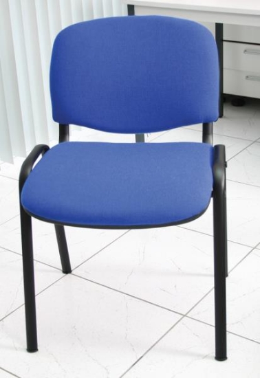 Image de Chaise visiteur, revêtement tissu bleu