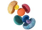 Image de Blocs sensoriels empilables été arc-en-ciel set de 8