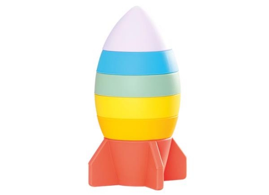 Image de Fusée empilable arc-en-ciel - silicone