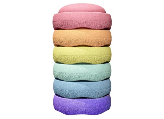 Image de Blocs sensoriels empilables pastel set de 6