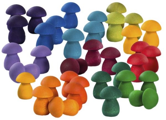 Image de Grapat Mandala Champignons arc-en-ciel – set de 36