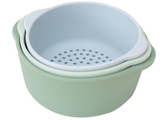 Image de Coupelles gigognes – PlayTRAY Nesting Bowls – vert & bleu – set de 3