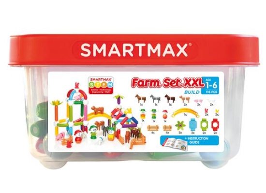 Image de Set de la ferme XXL – ferme magnétique à construire – set de 116 pièces