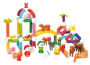 Image de Set de la ferme XXL – ferme magnétique à construire – set de 116 pièces