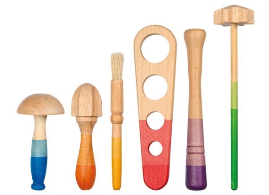 Image de Grapat Tools – outils en bois pour jeu libre – set de 6