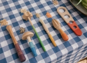 Image de Grapat Tools – outils en bois pour jeu libre – set de 6