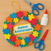 Image de Fleurs décoratives en carton