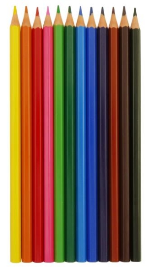 Image de Crayons de couleur 144 x 18 cm, qualité économique
