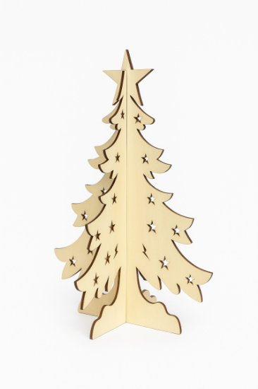 Image de Sapin de Noël géant en bois, h. 50 cm