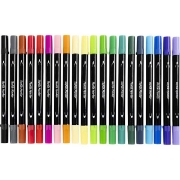 Image de Marqueurs textile double pointe