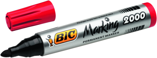 Image de Marqueur à alcool Bic ECOlutions pointe ogive rouge