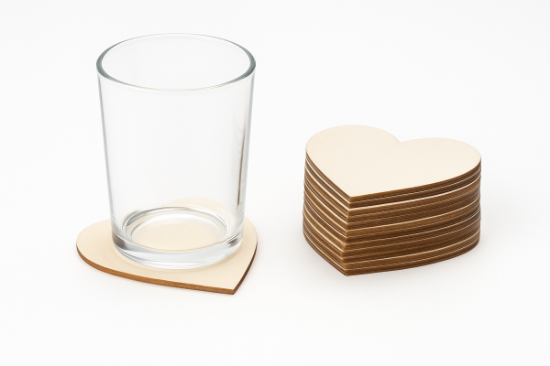 Image de Sous-verres cœur, les 10