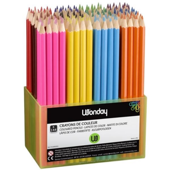 Image de Crayons de couleur 144 x 18 cm, qualité économique