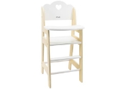 Image de Chaise haute en bois avec plateau pour poupées