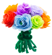 Image de Papier crépon, 5 teintes pastels, les 10