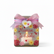 Image de Veilleuse en verre carrée hauteur 5 cm, les 12