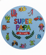 Image de Horloge en bois 20 cm