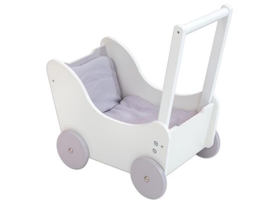 Image de Chariot à poupées en bois robuste