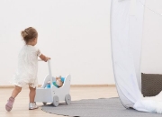 Image de Chariot à poupées en bois robuste