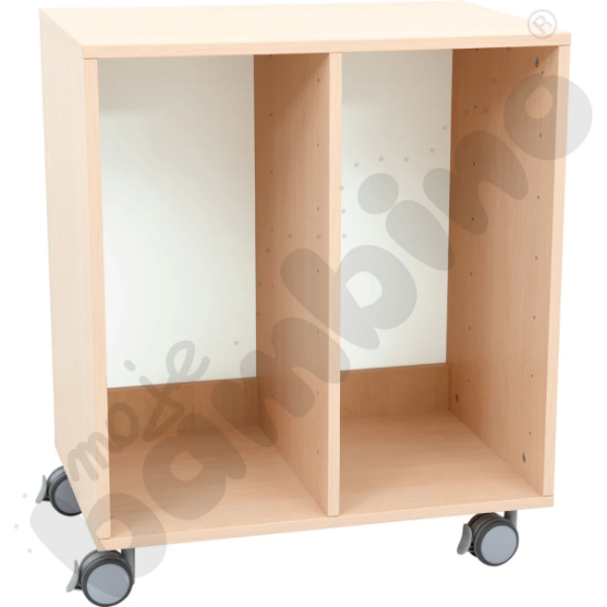 Image de Armoire pour bacs en plastique avec 1 séparateur et roulettes
