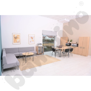 Image de Armoire pour bacs en plastique avec 1 séparateur et roulettes