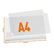 Image de Pochettes d'affichage étanches A4 adhésif, les 5