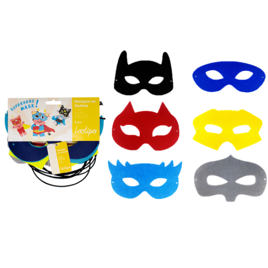 Image de Masques en feutrine l'école des héros, les 12