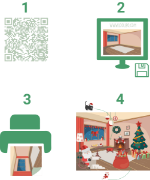 Image de Gommettes Noël en pailettes, les 240