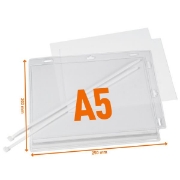 Image de Pochettes d'affichage étanches A5 serre-câbles, les 5
