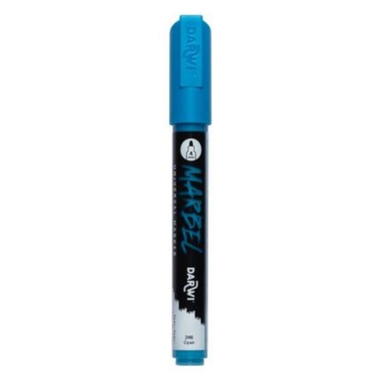 Image de MARBEL Marqueur acrylique pointe ronde medium 4MM Cyan