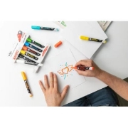 Image de MARBEL Marqueur acrylique pointe ronde medium 4MM Jaune néon