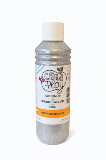 Image de Peinture pailletée 500 ml argent
