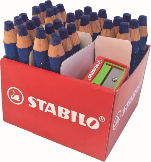 Image de Woody MARKdry bleu, lot de 30 + 2 taille-crayons