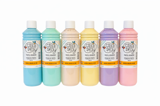 Image de Peinture acrylique pastel 500 ml, les 6