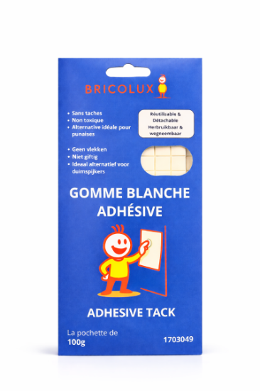 Image de Gomme blanche adhésive, 120 morceaux