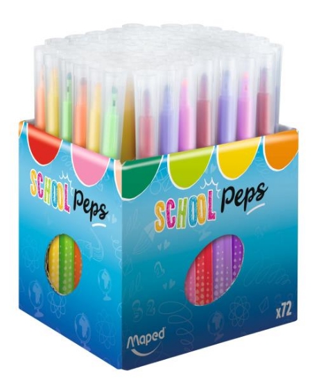 Image de Marqueurs ultralavabel "Long life" School Peps, les 72