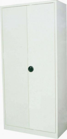 Image de Armoires métalliques grises portes battantes, ensemble de 2