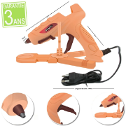 Image de Pistolet à colle Cléo’GUN FIX Secure + 10 bâtons + 2 pinces