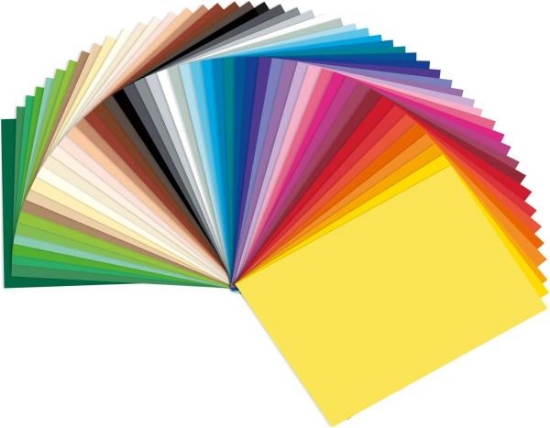 Image de Papier à dessin multicolore, 50 couleurs ass.