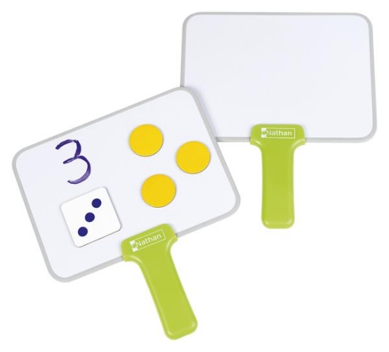 Image de Ardoise magnétique à manche - Lot de 2