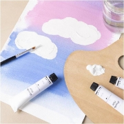Image de Peinture gouache blanche, 3 × 20 ml