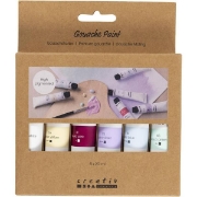 Image de Peinture gouache pastel, 6 × 20 ml