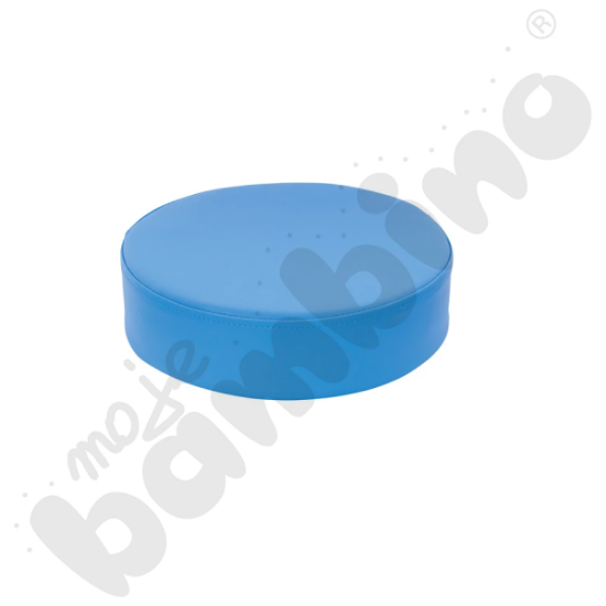 Image de Pouf rond bleu clair Ø 30 cm